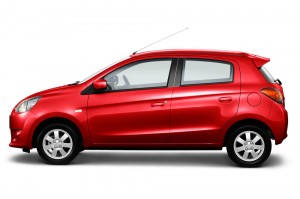 Mitsubishi Mirage สีแดง