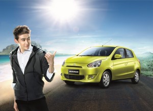 นิชคุณ กับ Mitsubishi Mirage