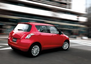 ด้านหลัง 2012 Suzuki Swift