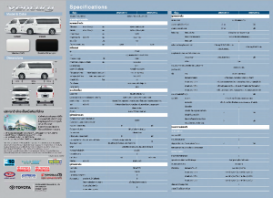 Toyota Vantury Specifications