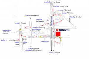 แผนที่ บริษัท ซูซูกิ มอเตอร์ (ประเทศไทย) จำกัด