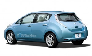 ด้านหลัง Nissan Leaf EV