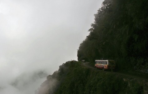 The North Yungas Road in Bolivia