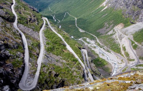 The Trollstigen road in Norway