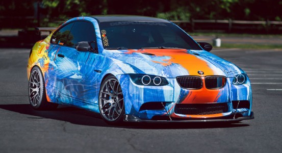 BMW e92 M3 With wrap combines water and fire