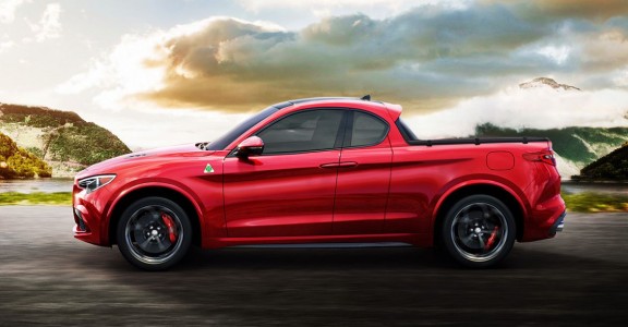 Alfa Romeo Stelvio Follows Pickup