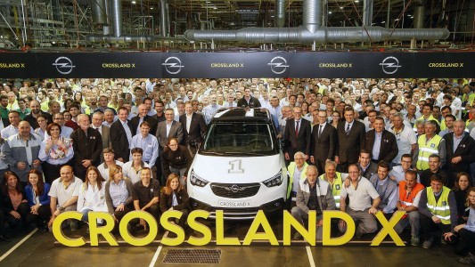  Opel CEO Drives First Crossland X Off The Assembly Line