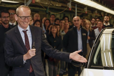  Opel CEO Drives First Crossland X Off The Assembly Line