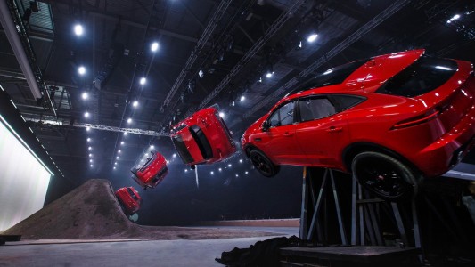 Jaguar E-Pace Barrel Roll Jump World Record