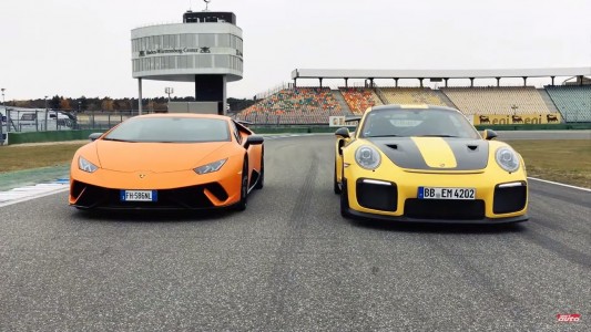 Porsche 911 GT2 RS แข่ง Lamborghini Huracan Performante