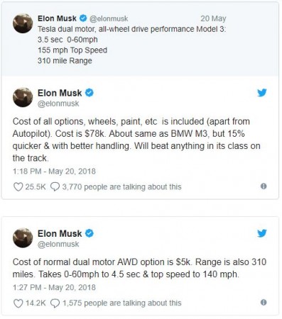 สเปค Tesla-Model-3