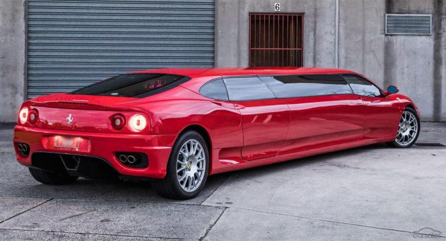 บั้นท้าย Ferrari 360 Modena ร่าง limousine